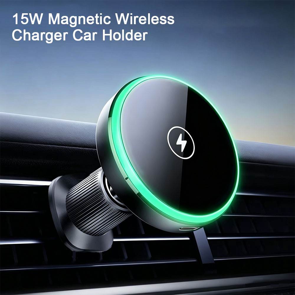 Magnetic Phone Holder For Car Vent - LED 조명 통풍구가 있는 마그네틱 무선