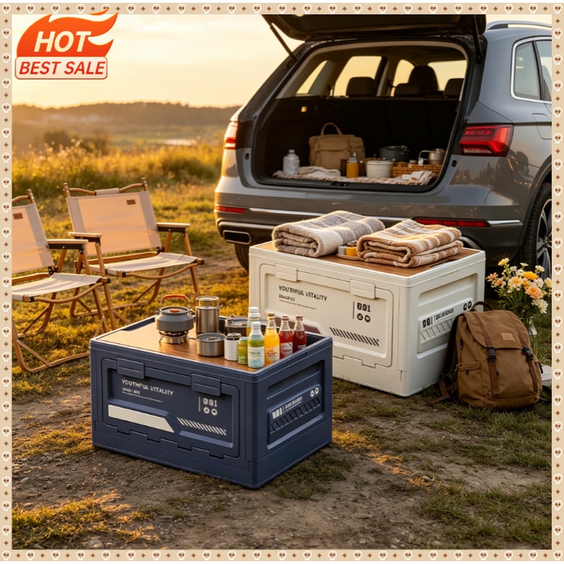 Car Trunk Organizer Foldable Storage Box - 야외 수납함 캠핑 접이식 박스 캠핑