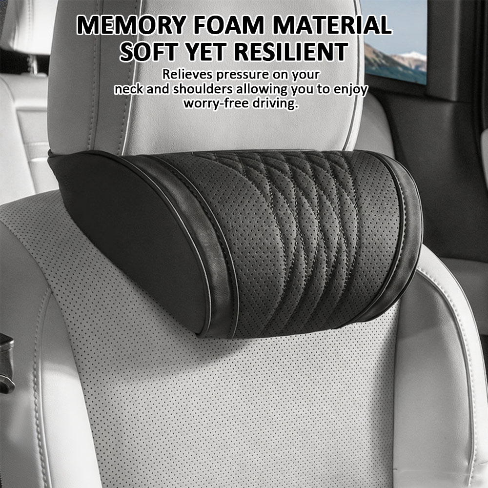 Memory Foam Car Neck Pillow Lumbar Support - 고급스러운 메모리폼 자동차 헤드레스트 쿠션, 인조