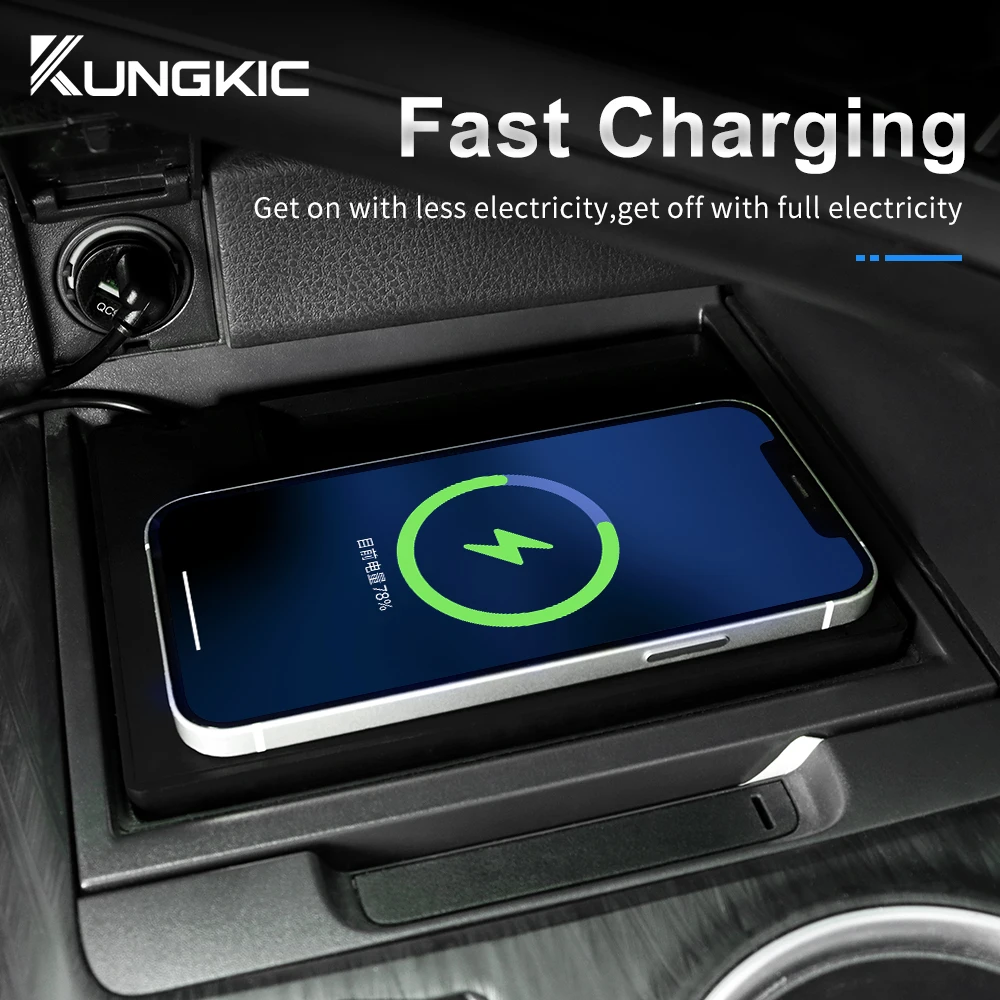 Wireless Car Charger Mount Fast Charging - Toyota Camry 70 XV70 2018 2019