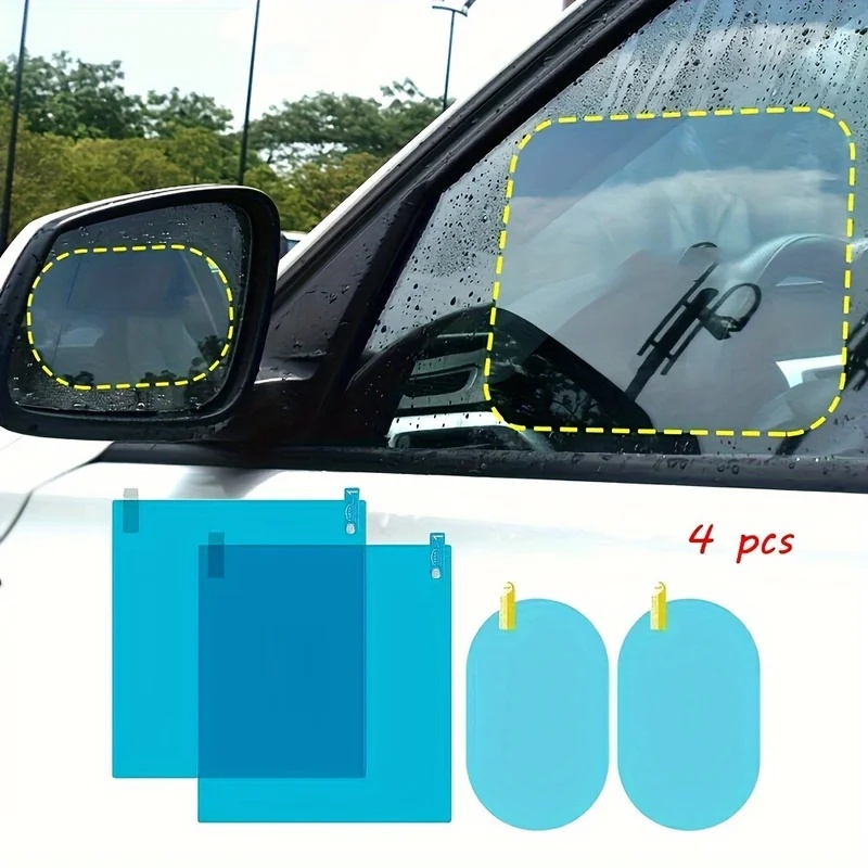 Anti Glare Car Rearview Mirror Film - 자동차 후방 거울 보호 필름 4개