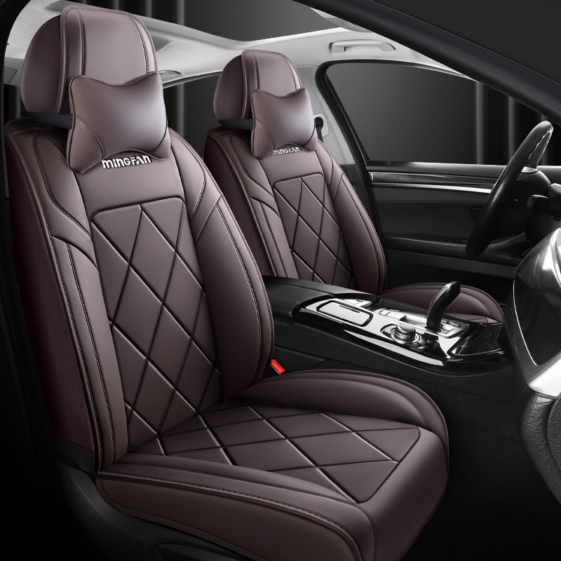 Leather Car Seat Covers Full Set Universal - 유니버설 편안한 풀 가죽 자동차 시트