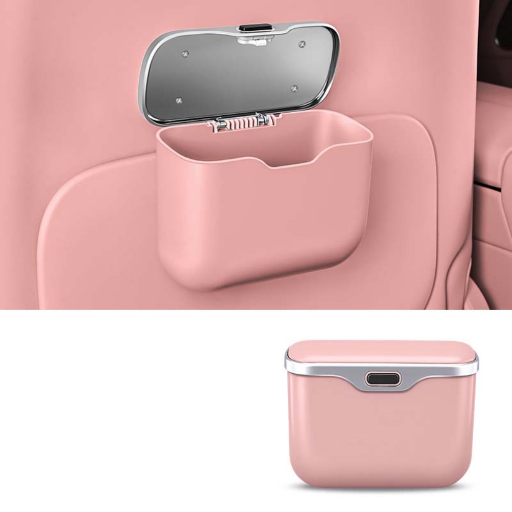 Waterproof Car Trash Can With Lid - 다기능 자동차 쓰레기통 뚜껑 버튼형 누수