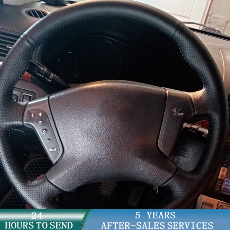 Car Steering Wheel Cover Anti Slip Breathable - Toyota Avensis 2003-2007 용 맞춤형 자동차
