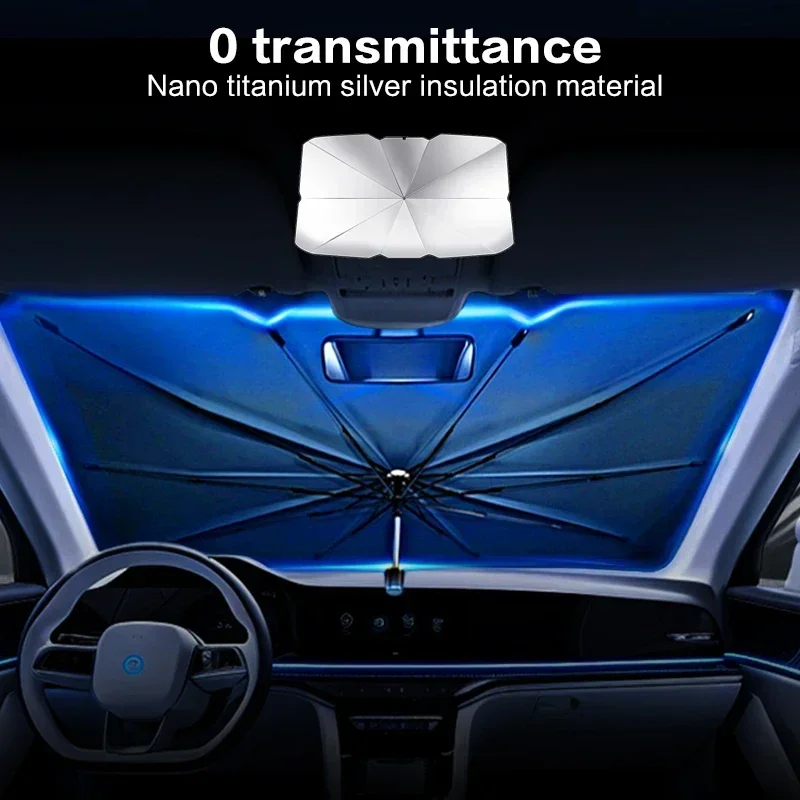 차량용 햇빛 가리개, 앞유리 우산형 햇빛 차단막, 접이 - Car Sunshade Windshield Umbrella Foldable 리뷰 및 가격