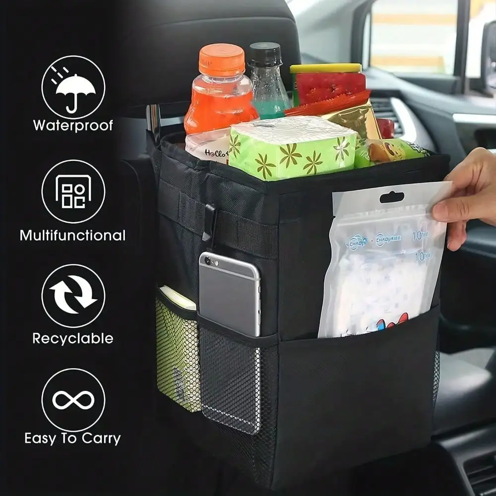 휴대용 방수 차량 쓰레기통 뚜껑과 주머니 포함 누수 방 - Waterproof Car Trash Can With Lid 리뷰 및 가격