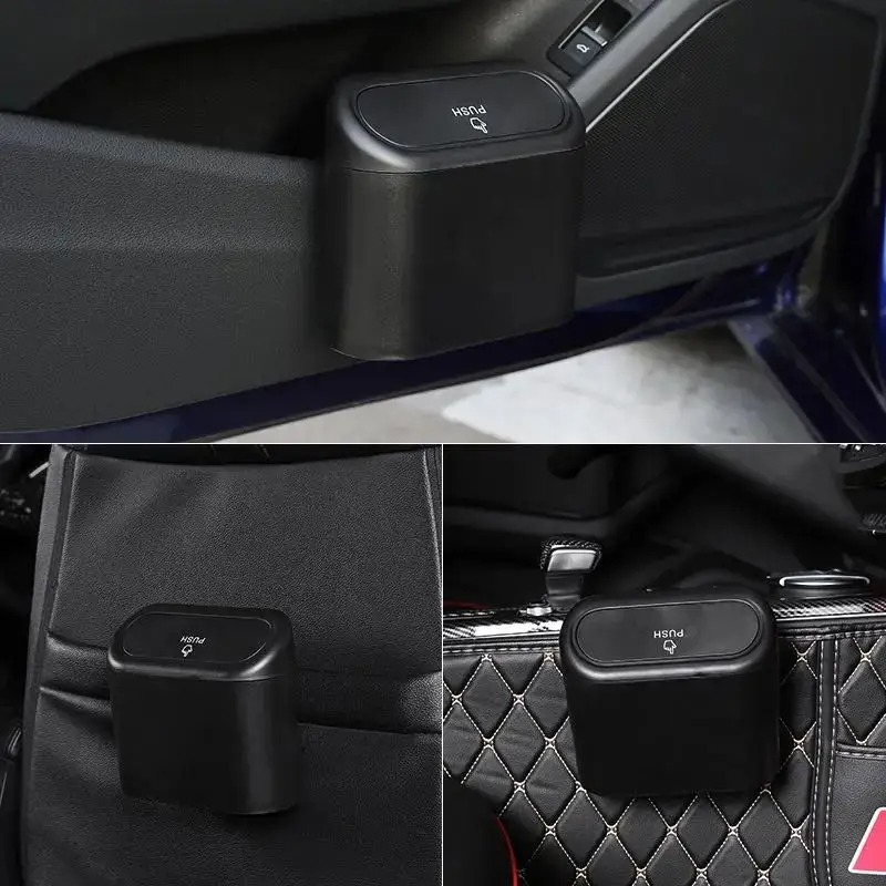 미니 자동차 쓰레기통 (푸시형 뚜껑 포함), 도어 및  - Waterproof Car Trash Can With Lid 리뷰 및 가격