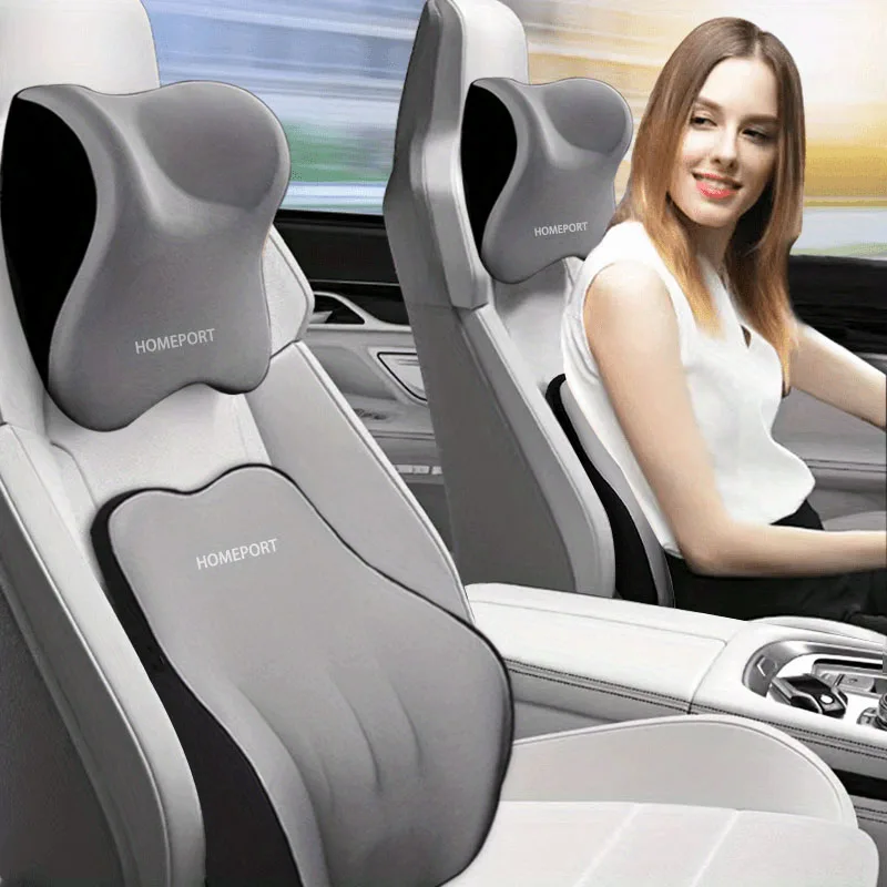 자동차 메모리 폼 머리 받침 세트 자동차 목 베개 자동 - Memory Foam Car Neck Pillow Lumbar Support 리뷰 및 가격