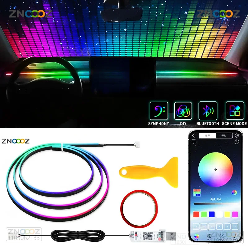 ZNOOOZ 자동차 주변 조명 LED 인테리어 RGB  - Led Ambient Interior Car Lights App Control 리뷰 및 가격