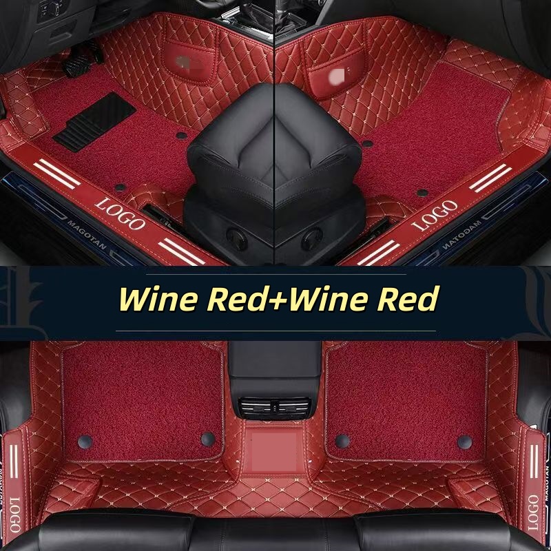 고급 PVC 가죽 풀커버 방수 자동차 바닥 매트 모든  - Car Floor Mats Universal Waterproof Leather 리뷰 및 가격