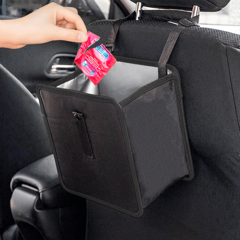 자동차 쓰레기통 휴대용 쓰레기통 접이식 방수 주최자 B - Waterproof Car Trash Can With Lid 리뷰 및 가격