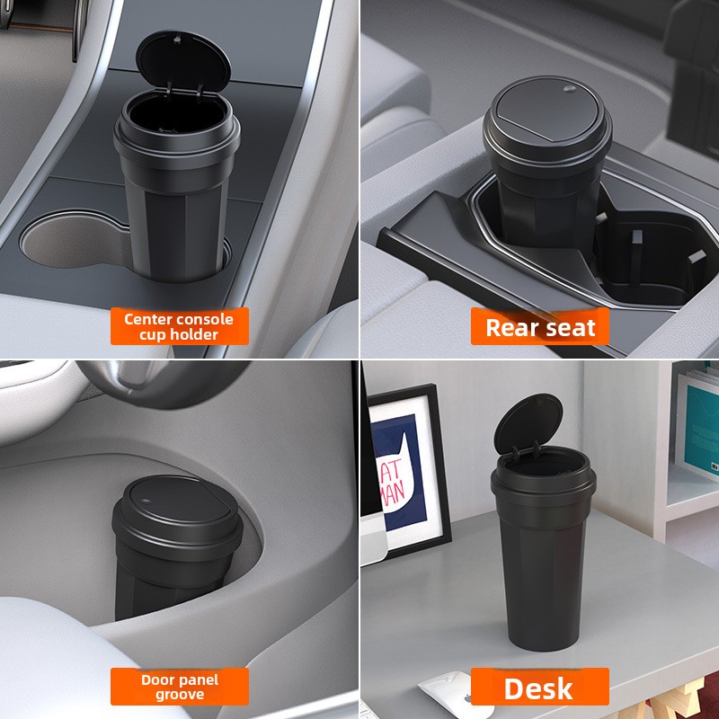 자동차 쓰레기통 방수 컵 홀더 모양 미니 다기능 수납함 - Waterproof Car Trash Can With Lid 리뷰 및 가격