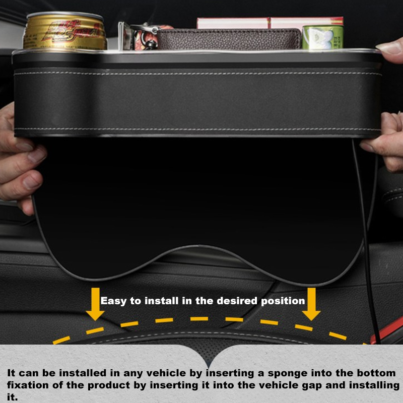 블랙 차량용 멀티 틈새 수납 컵홀더형 QC3.0 USB - Seat Gap Filler Organizer With Usb Charger 리뷰 및 가격