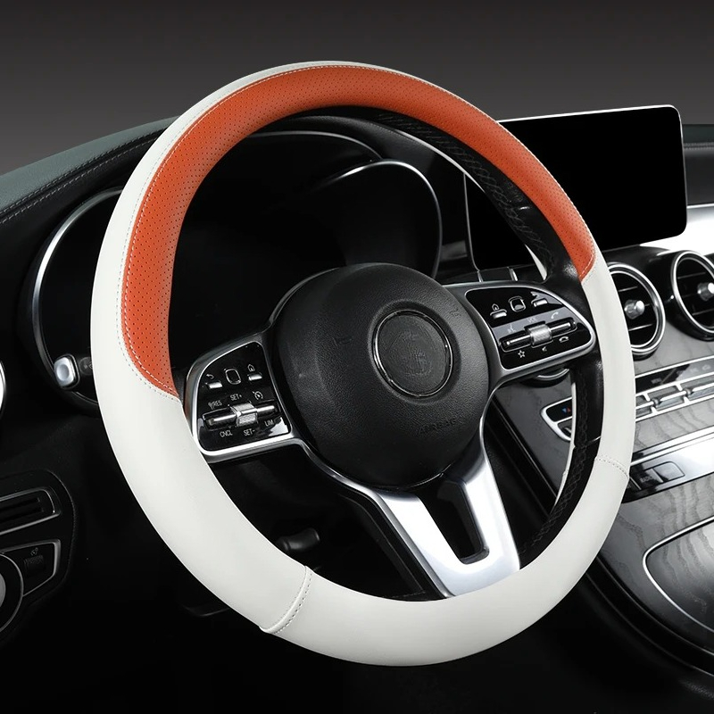 천공된 나파 가죽 자동차 핸들 커버 겨울에는 따뜻하고  - Car Steering Wheel Cover Anti Slip Breathable 리뷰 및 가격