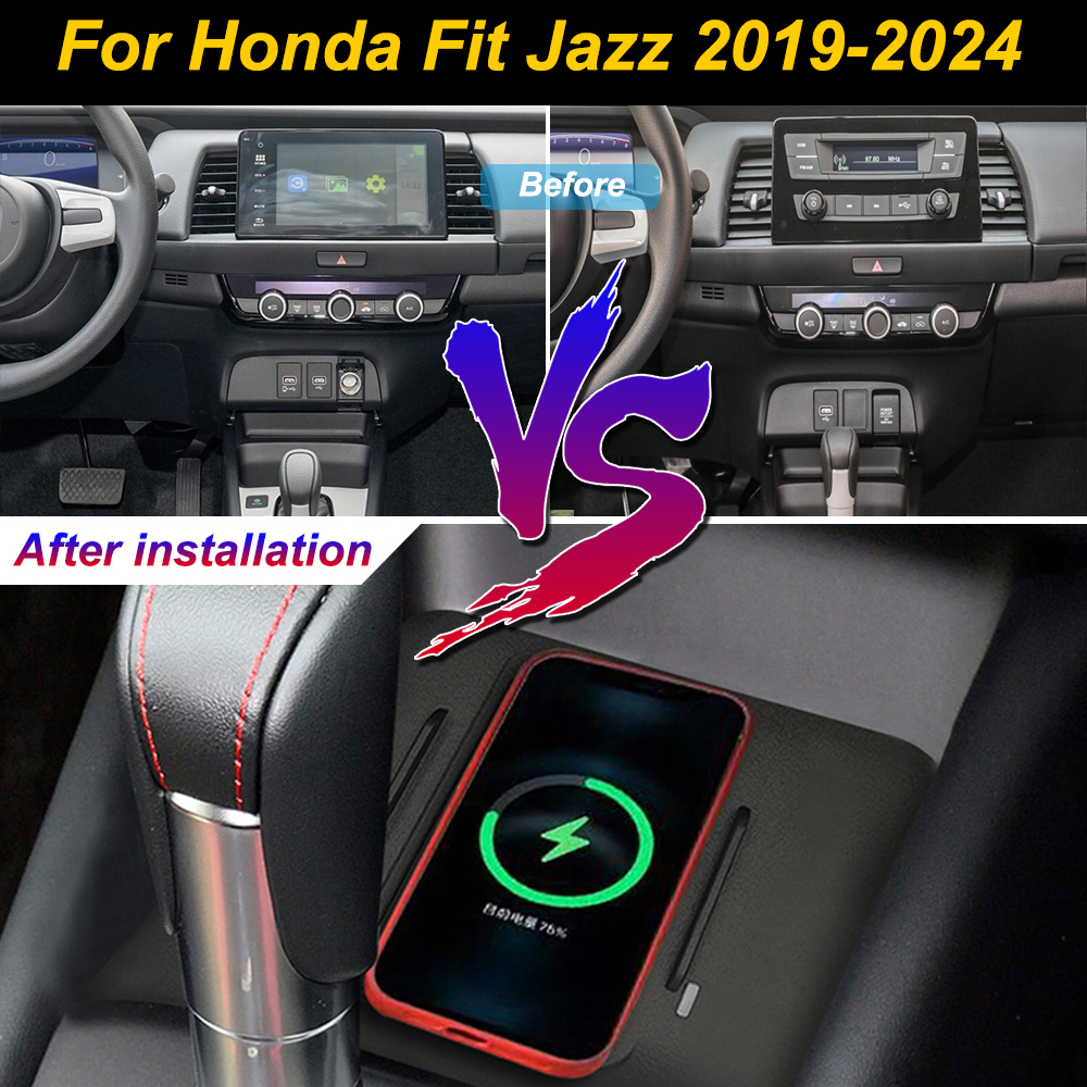 혼다 피트 재즈 2019-2024 차량용 2 DIN 무 - Wireless Car Charger Mount Fast Charging 리뷰 및 가격