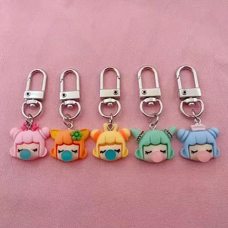 5개입 레진 소녀 열쇠고리, 가방 및 자동차 액세서리에 - Car Accessories 리뷰 및 가격