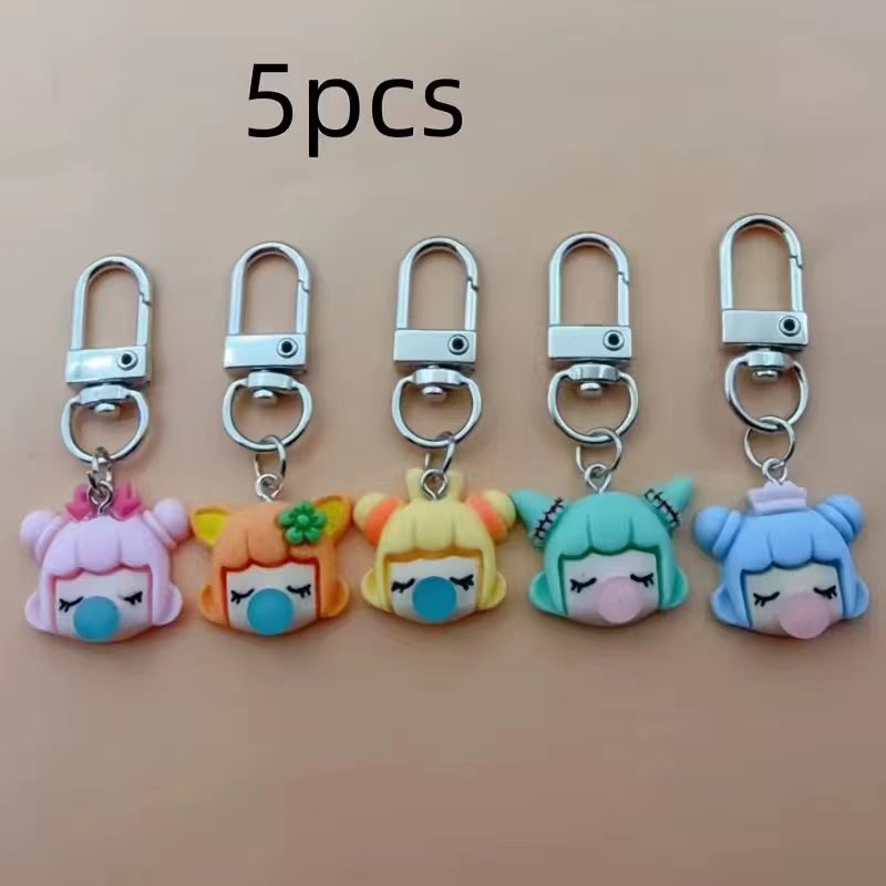 5개입 레진 소녀 열쇠고리, 가방 및 자동차 액세서리에 - Car Accessories 리뷰 및 가격
