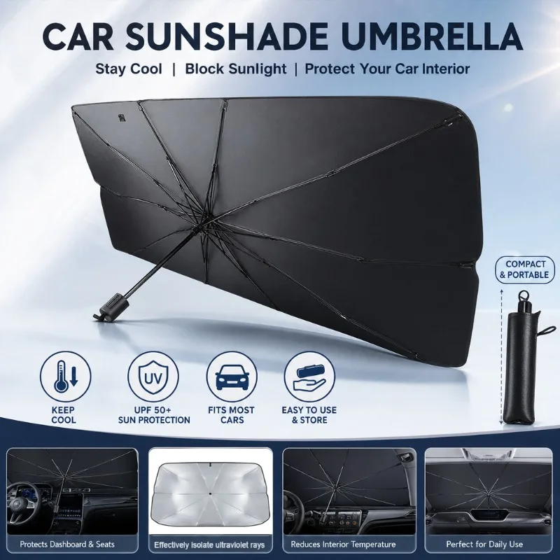 자동차 앞유리 차양 우산 접이식 햇빛 가리개 커버 UV - Car Sunshade Windshield Umbrella Foldable 리뷰 및 가격