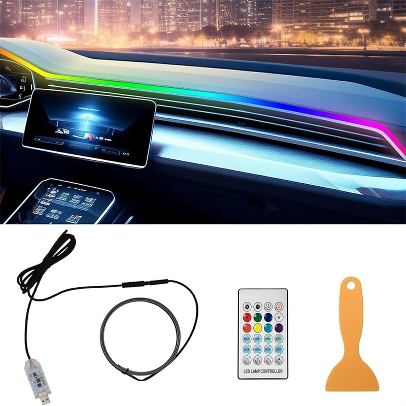 다채로운 LED 자동차 인테리어 숨겨진 App 원격 제 - Led Ambient Interior Car Lights App Control 리뷰 및 가격