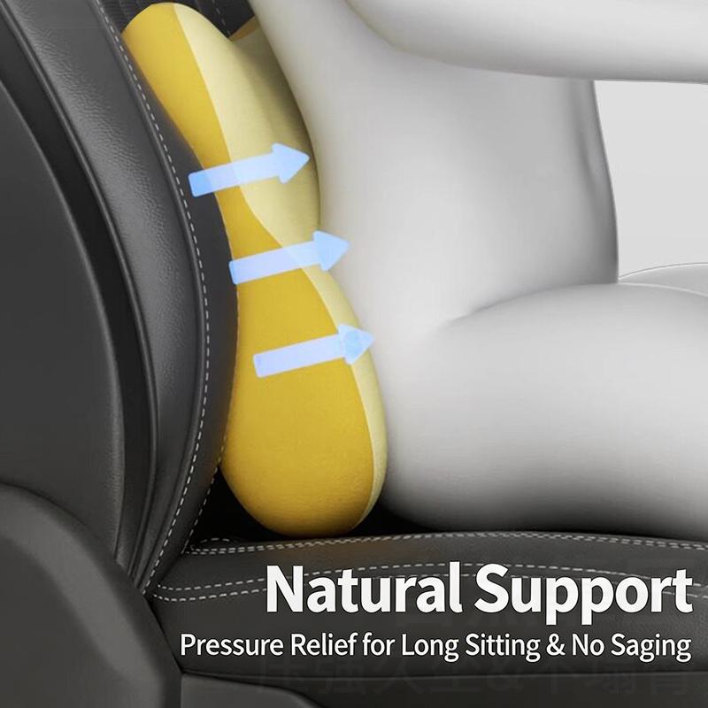 차량 시트 요추 지지대 및 목 받침대 베개 세트, 조절 - Memory Foam Car Neck Pillow Lumbar Support 리뷰 및 가격