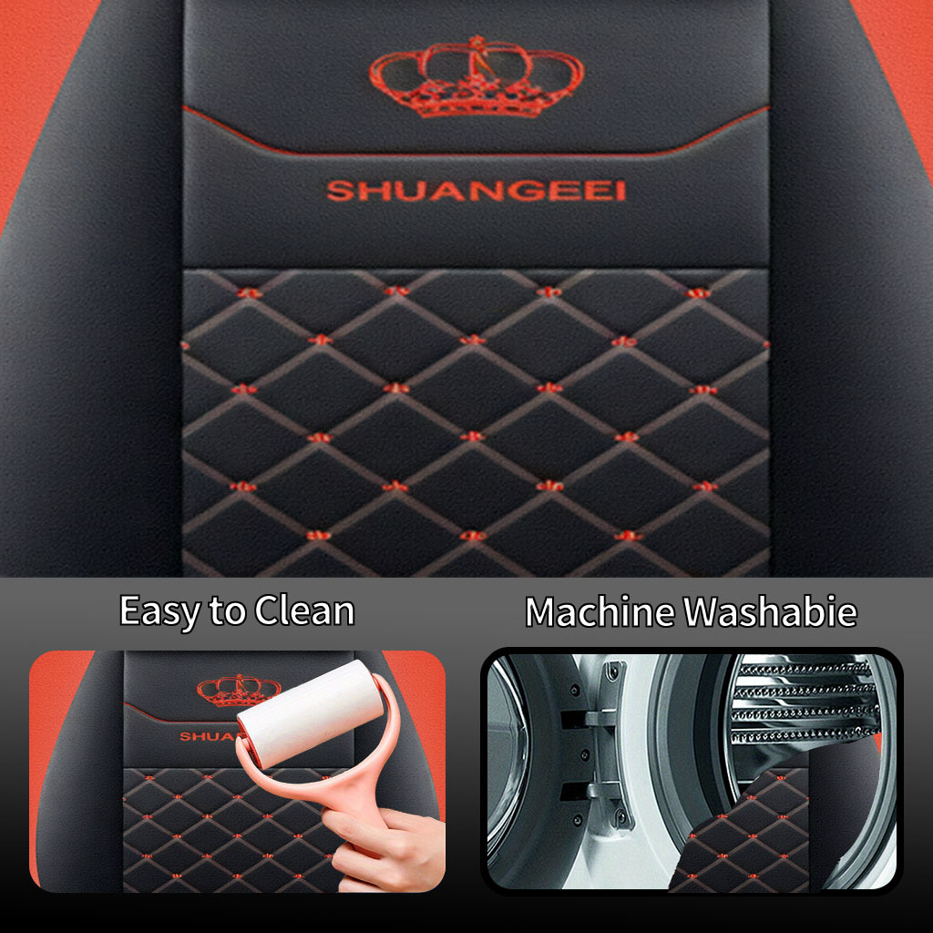 유니버설 자동차 바닥 매트 고급 블랙 레드 크라운 자수 - Car Floor Mats Universal Waterproof Leather 리뷰 및 가격