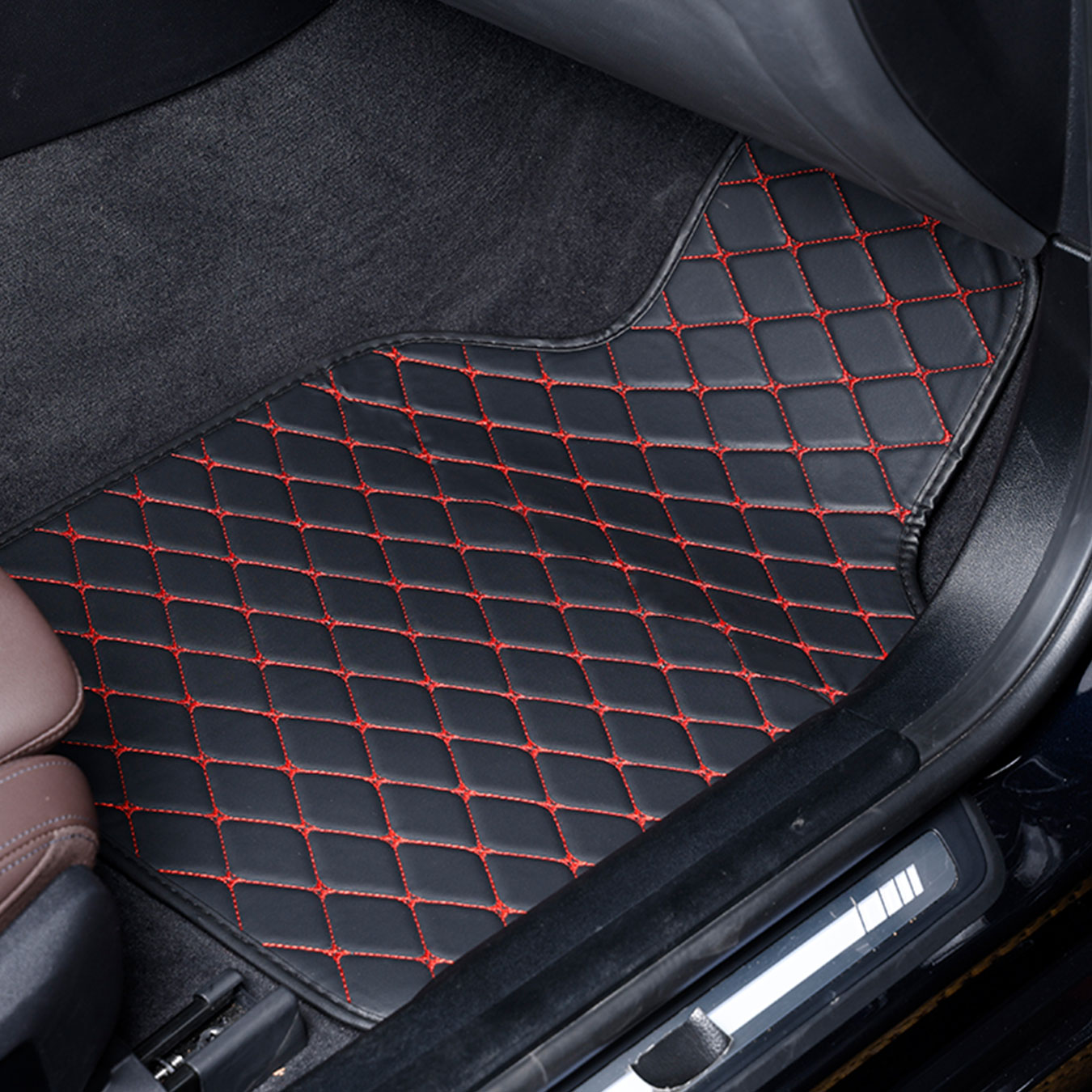 차량용 플로어 매트 풀 세트, 모든 차종에 호환되는 미 - Car Floor Mats Universal Waterproof Leather 리뷰 및 가격