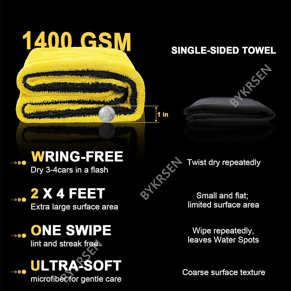 1400GSM 대형 마이크로화이버 세차 타월 초흡수 속 - Microfiber Car Drying Towel Super Absorbent 리뷰 및 가격
