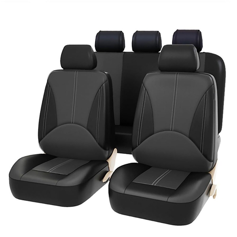 유니버셜 블랙 PU 가죽 자동차 시트 커버 풀세트 4/ - Leather Car Seat Covers Full Set Universal 리뷰 및 가격